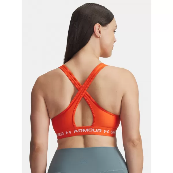  Dámska podprsenka UNDER ARMOUR CROSSBACK MID BRA 1361034-844 ORANŽOVÁ 