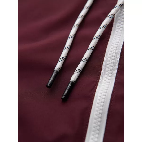  Pánska bunda OMBRE OM-JANP-0242 BURGUNDY-GRAY 
