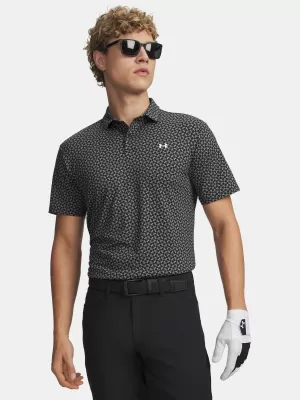 Pánske tričko UNDER ARMOUR T2G PRINTED POLO 6012304-001 ČIERNA