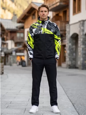 Pánska softshellová bunda premium ALTISPORT VOJ/ALM039JACK01 ČIERNOŽLTÁ