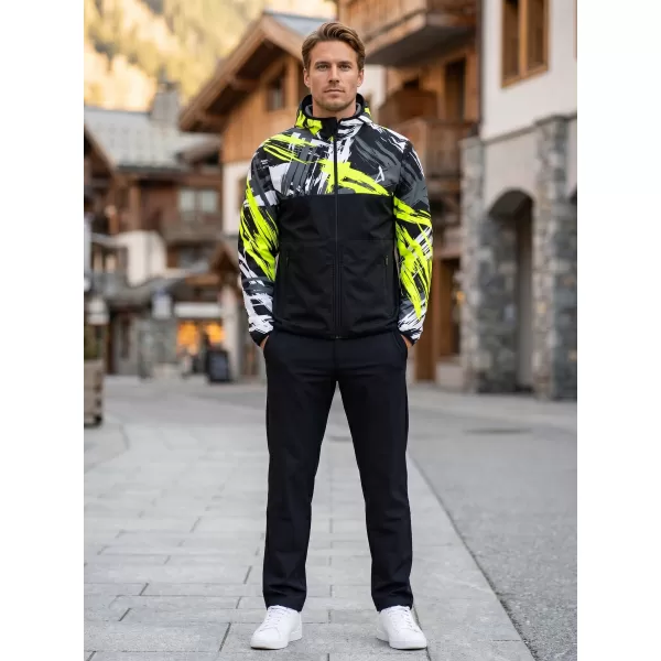  Pánska softshellová bunda premium ALTISPORT VOJ/ALM039JACK01 ČIERNOŽLTÁ 