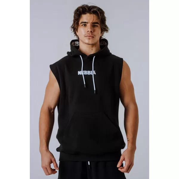  HERO 299 BLACK Nebbia mikina bez rukávov 
