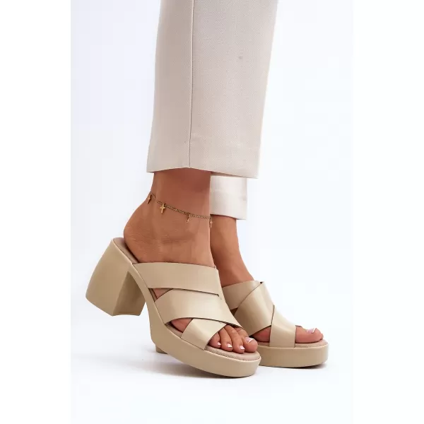  Dámske žabky ZAZOO 40373 BEIGE 
