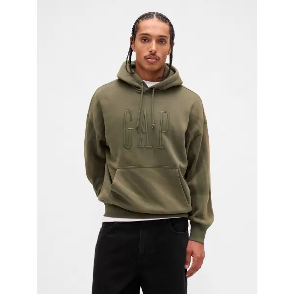  Pánska mikina GAP CORP LOGO HOODIE PULLOVER 851641-00 BLACK MOSS 