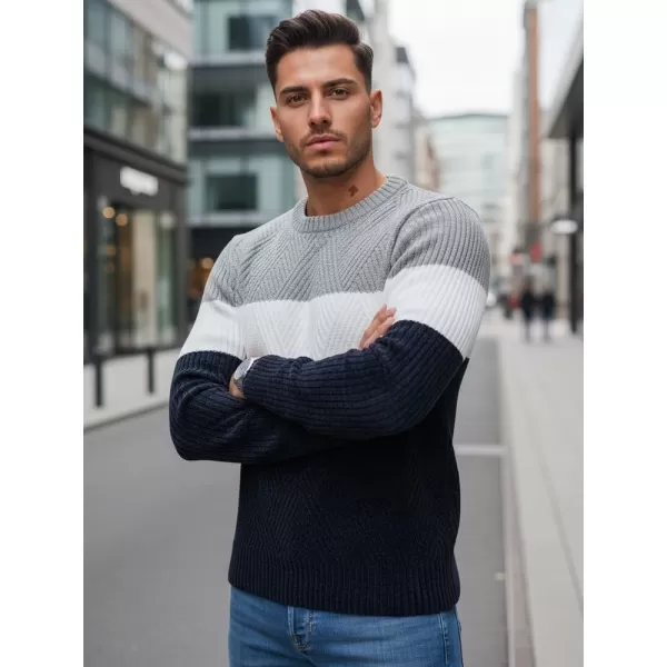  Pánsky sveter DSTREET WX2320 TMAVOMODRÁ/SVETLOSIVÁ 