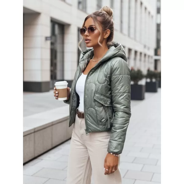  Dámska bunda DSTREET TY3712 ZELENÁ 