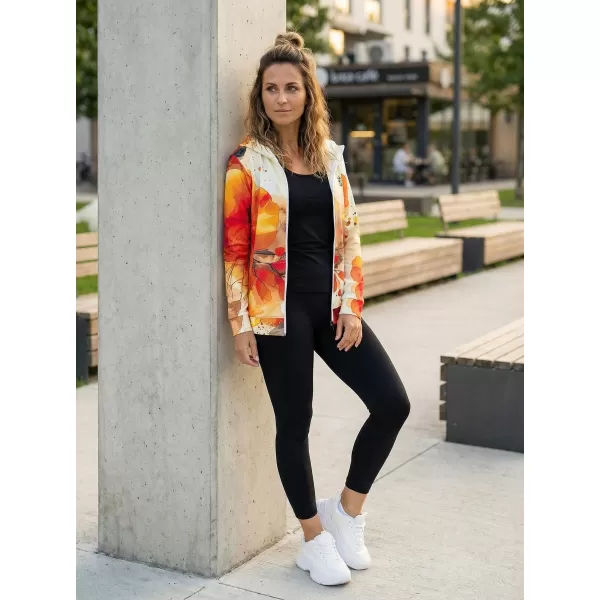  Dámska mikina na zips premium ALTISPORT VOJ/ALW127MI02 ORANŽOVÁ 