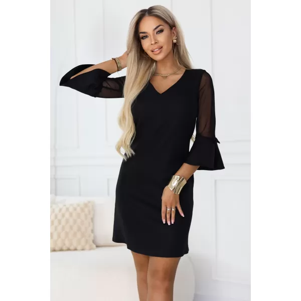  Dámske šaty NUMOCO 668-1 ČIERNA 