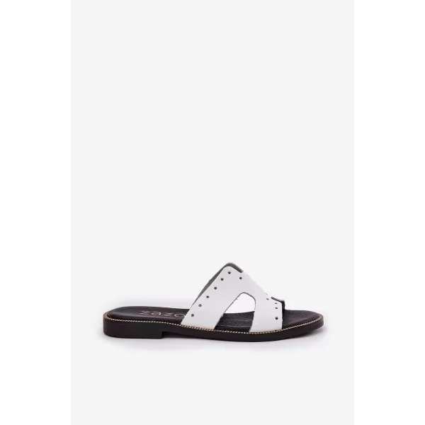  Dámske šľapky ZAZOO 40326 WHITE 