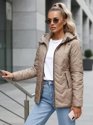 Dámska bunda DSTREET TY5609 KARAMELOVÁ