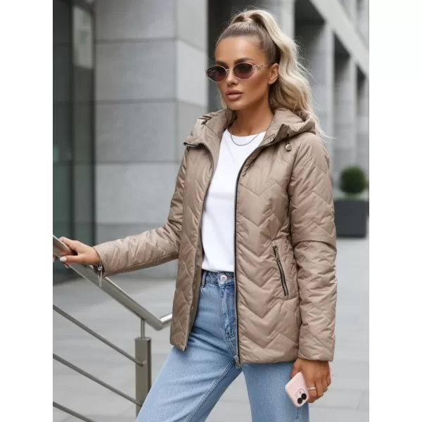  Dámska bunda DSTREET TY5609 KARAMELOVÁ 
