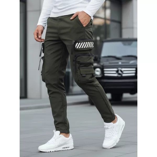  Pánske nohavice DSTREET UX4160 ZELENÁ 