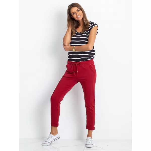  Dámske tepláky BASIC FEEL GOOD RV-DR-3589.06X BURGUNDY 