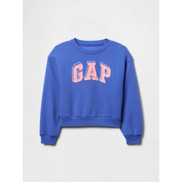  Detská mikina GAP LOGO WEDGE NECK SWEATSHIRT 746173-01 DAZZLING BLUE 