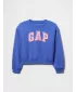 Detská mikina GAP LOGO WEDGE NECK SWEATSHIRT 746173-01 DAZZLING BLUE