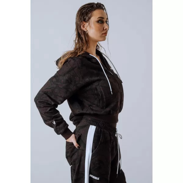  Mikina na zips POWER 895 DARK BROWN CAMO Nebbia 