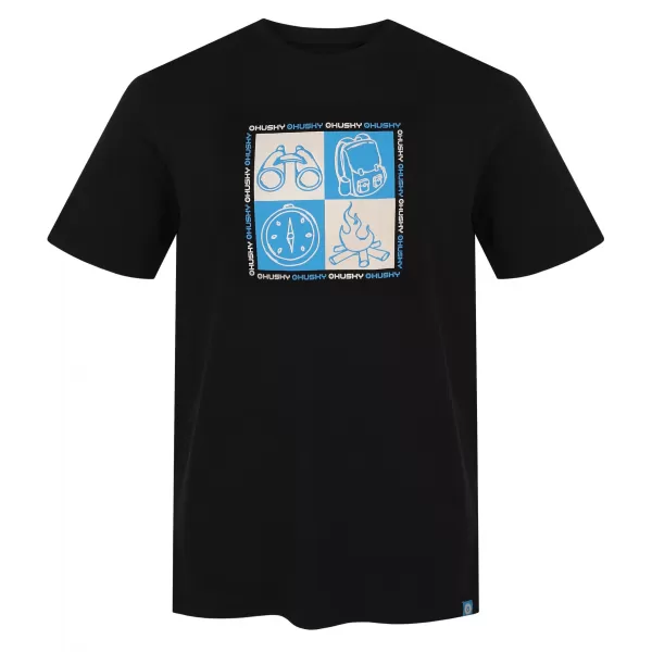  Pánske tričko HUSKY TEE SQUARE M BLACK 