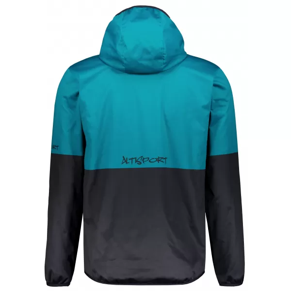  Pánska softshellová bunda premium ALTISPORT VOJ/ALM051JACK01 PETROLEJOVÁ/ČIERNA 