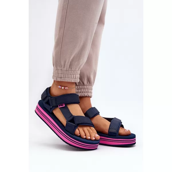  Dámske sandále LEE COOPER LCW-24-05-2753L NAVY/FUCHSIA 
