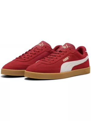 Čižmy PUMA CLUB II ERA SUEDE 400717-08 FORATRED/P.WHITE/ FORATRED/P.WHITE/PUMA GOLD