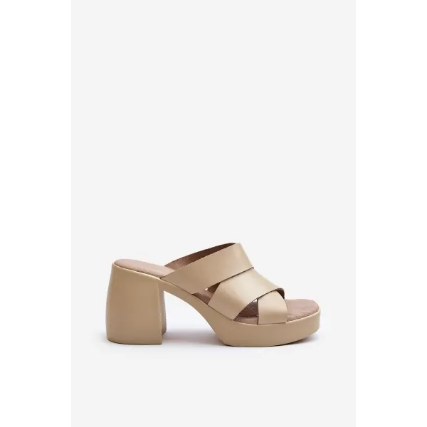  Dámske žabky ZAZOO 40373 BEIGE 
