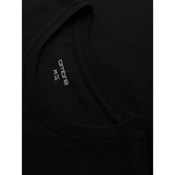  Pánske tričko OMBRE OM-TSPT-0246 ČIERNA 