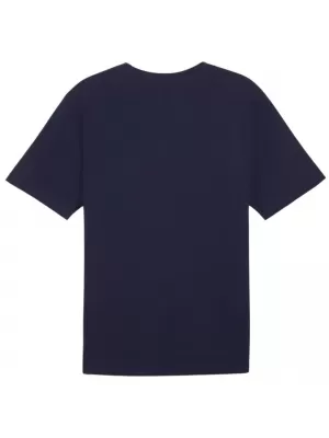 Pánske tričko PUMA TEAMRISE LOGO JERSEY COTTON 658705-06 PUMA NÁMORNÍCKA/PUMA BIELA