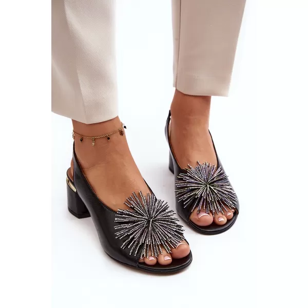  Dámske sandále LAURA MESSI 2595 BLACK 