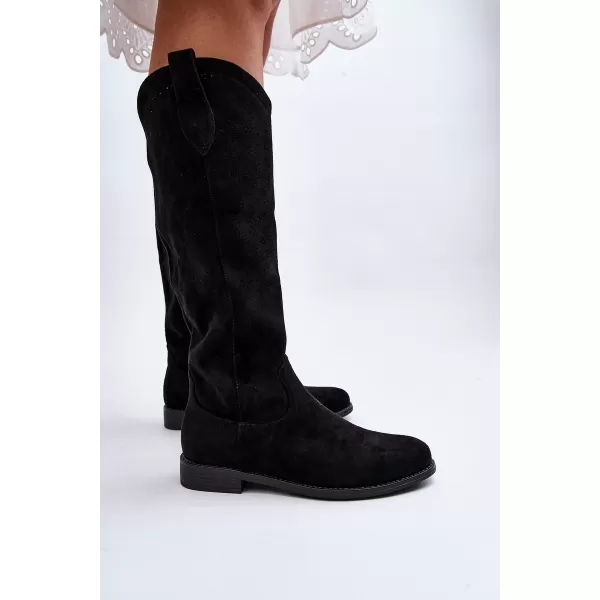  Dámske čižmy S.BARSKI HY66-132 BLACK 
