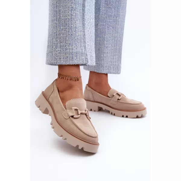  Dámske mokasíny D&A TW117 BEIGE 