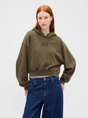 Dámska mikina GAP LOGO PULLOVER HOODIE 841725-13 BLACK MOSS WASH
