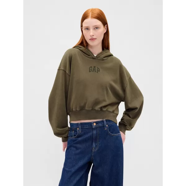  Dámska mikina GAP LOGO PULLOVER HOODIE 841725-13 BLACK MOSS WASH 