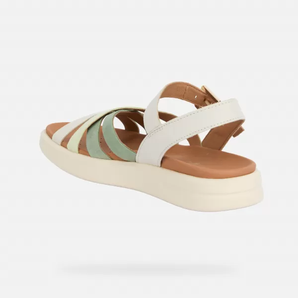  Dámske sandále GEOX XAND 2S G012749 KRÉMOVÁ 