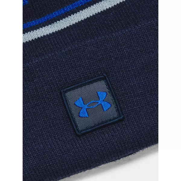  Pánska čiapka UNDER ARMOUR MEN'S HALFTIME POM BEANIE 1379985-410 MODRÁ 