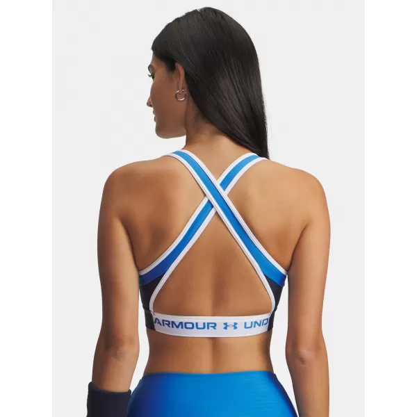  Dámska podprsenka UNDER ARMOUR UA CROSSBACK MID OPEN BACK 6005838-403 MODRÁ 