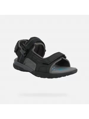 Pánske sandále GEOX SPHERICA EC5 G014392 ČIERNA