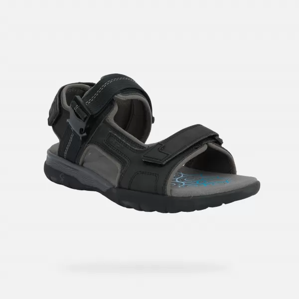  Pánske sandále GEOX SPHERICA EC5 G014392 ČIERNA 