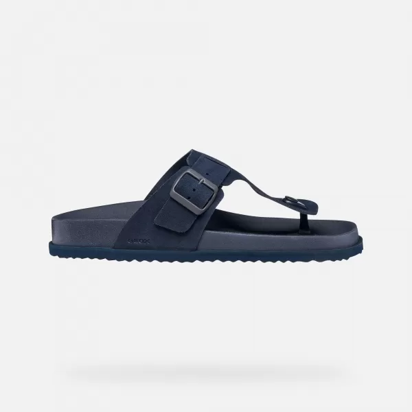  Pánske šľapky GEOX PARNAIBA G014437 TMAVO MODRÁ 