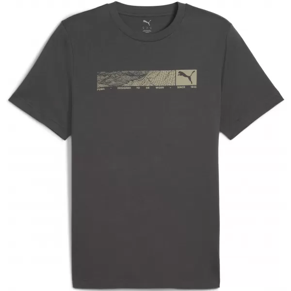  Pánske tričko PUMA TECH GRAPHIC TEE 688227-44 TMAVOŠEDÁ 