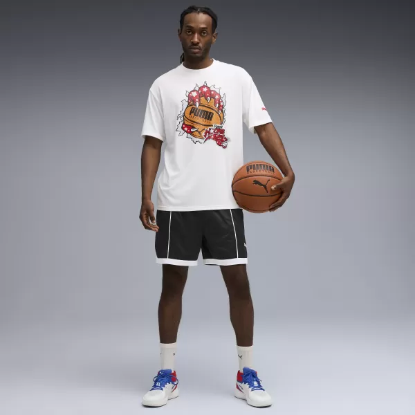  Pánske tričko PUMA HOOPAVERSE TEE 3 632891-01 PUMA BIELA 