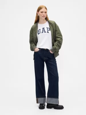 Dámske tričko GAP CREW LONGSLEEVE TEE 846968-04 WHITE UK