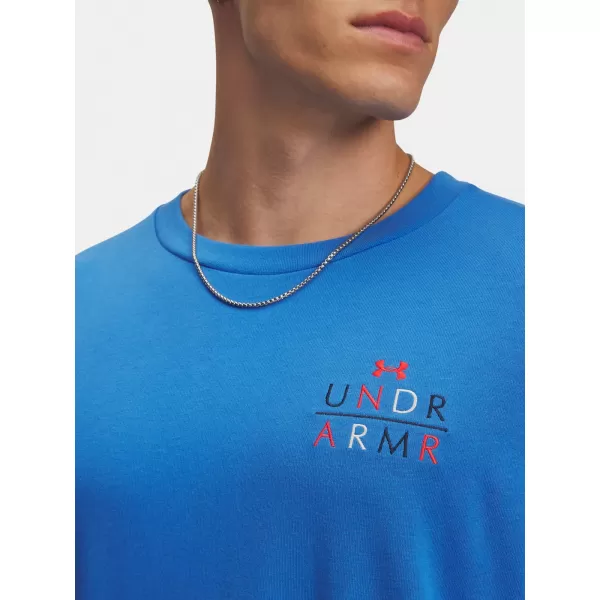  Pánske tričko UNDER ARMOUR UA HWT MODERN SPORT OS LS 6004885-402 MODRÁ 