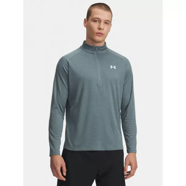  Pánske tričko UNDER ARMOUR UA TECH TEXTURED 1/2 ZIP 1382797-587 MODRÁ 