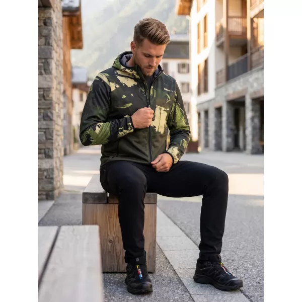  Pánska softshellová bunda premium ALTISPORT VOJ/ALM125JACK01 MASKAC/GRN 