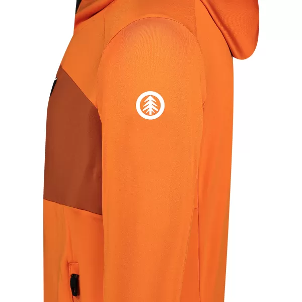  Pánska mikina powerfleece NORDBLANC BRACKEN NBWFM8286 ORANŽOVÁ 