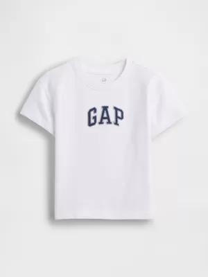 Detské tričko GAP ORIGINAL LOGO TEE 779644-04 OPTIC WHITE