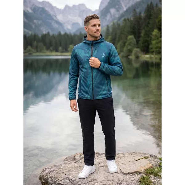  Pánska softshellová bunda premium ALTISPORT VOJ/ALM072JACK01 PETROLEJOVÁ 