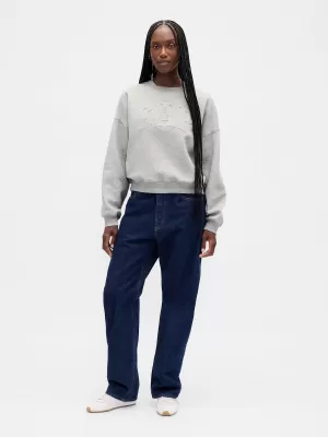Dámska mikina GAP LOGO SWEATSHIRT 799272-02 LIGHT HEATHER GREY