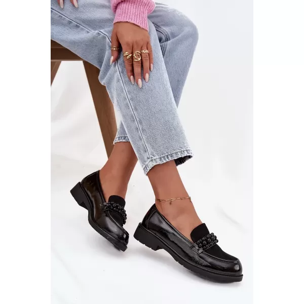  Dámske mokasíny D&A HY52-541 BLACK 