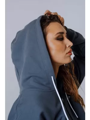 Mikina na zips POWER 895 GREY Nebbia